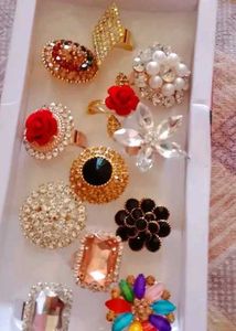 Fancy Party Wear Ring For Women Combo 12