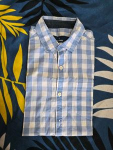 Men&#39;s Blue Checked Shirt