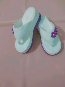 Cute White &amp; Purple Flipflops