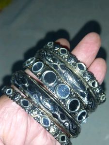 One Hand Bangles Selver Colour