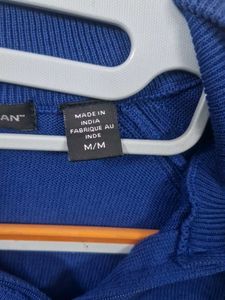Blue 1/4 Zip Sweater
