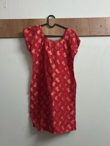 Red & Gold Festive Kurti