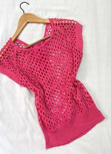 Pinterest Bow Pink Knit Top D