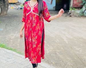 Floral Print Kurta