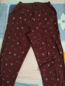 Combo Of Cute Character Wool Print Pants For Girls