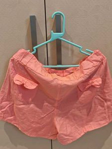 Peach Casual Women's Shorts