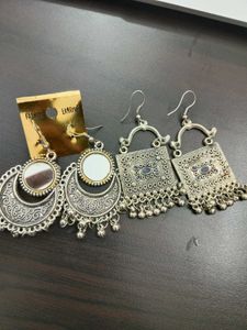 Pair Of Oxidised Earrings