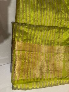 Lime Green Saree