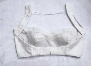 Backless Padded Cotton Silk Blouse