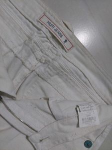 White Low waist Boot-Cut Jeans
