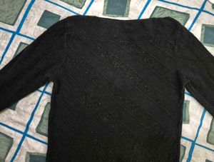 Elegant Black Knit Sweater