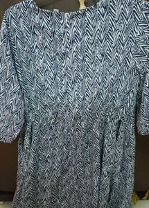 Beautiful blue with white stripes dress