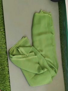 Lime Green Chiffon Saree Fabric