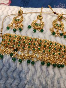 Green &amp; Gold Jewelry Set