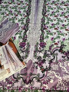 Pakistani Printed Floral Print Suit Fabric