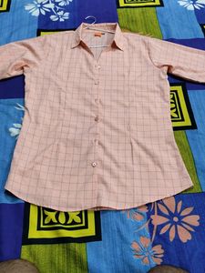 Light Pink Formal Check Shirt