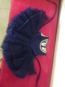 Navy Blue Tulle Dress