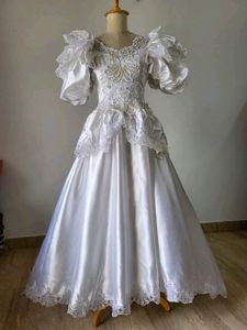 Vintage White Wedding Gown
