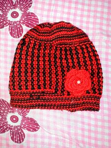 Crochet Beanie with Flower