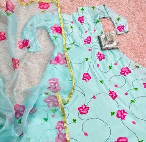 Trending Full Flair Stitched Gown