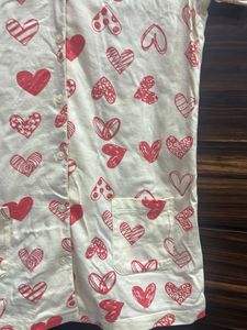 Heart Print Night suit