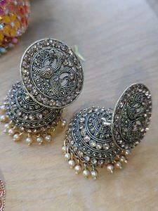 3 Colourful Jhumka Combo 😍