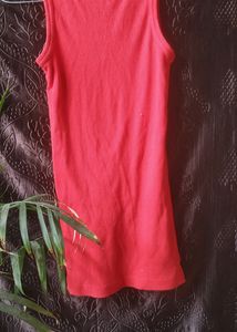 Red Long Tank Top