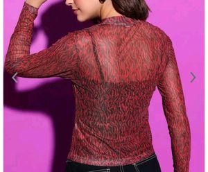 Rust Sheer Top