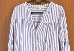 Striped V-Neck Blouse