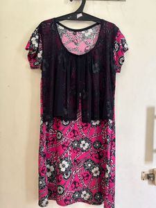 Printed Pink Dress