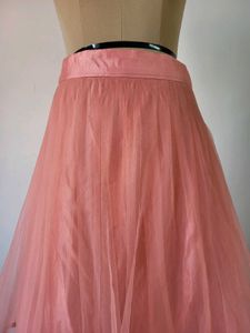 Pink Net Ethnic Skirt Length 40 Inches