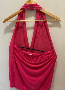 Beautiful Pink Halter Neck Top
