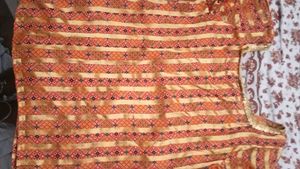 Orange Printed Tunic