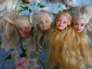 10  Barbie Heads - Upcycle or Display