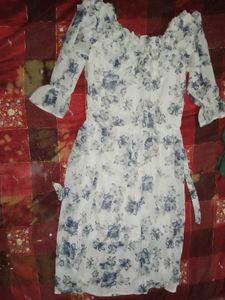 Floral Print Ruffled Dress