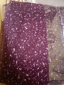 Sparkling Purple Embellished Saree