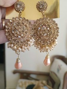 Beautiful Fully Loaded Stone Wid Moti Earrings