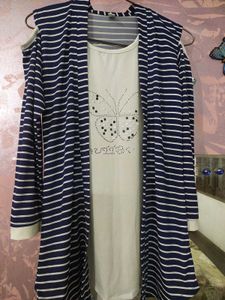 Blue Top With Attached Jacket