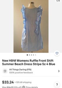 H&amp;M Women&#39;s Ruffle Beach Dress