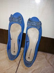 Blue Emerson Bow Flats