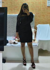 Chic Black Bodycon Mini Dress