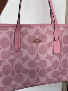 Coach - Pink Monogram Tote