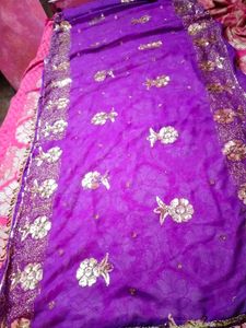 Purple dupatta