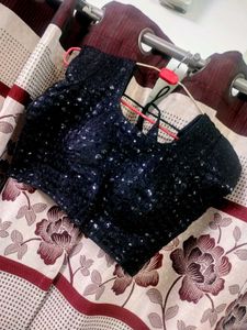 Sequin Blouse black colour
