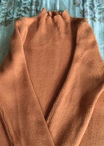 Ribbed Mock Neck Bodycon Dress