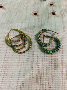 Burgundy &amp; Crystal Dangle Earrings