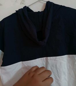 Blue Crop With Cap