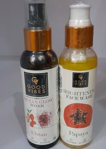Good Vibes Face Wash &amp; Toner Combo