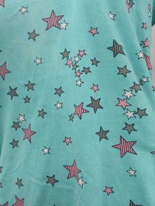 Star Print Long Sleeve Top