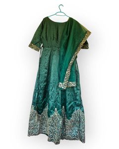 Elegant Green Embroidered Gown
